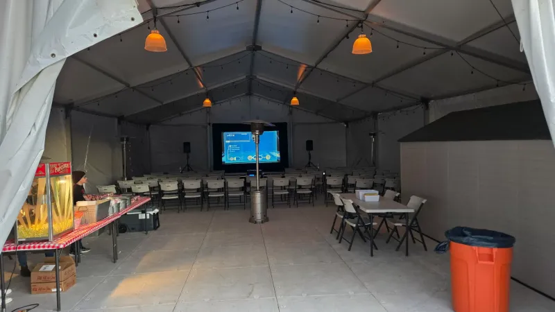 HOA Movie under tent