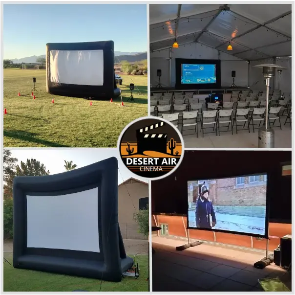 large movie screen setup