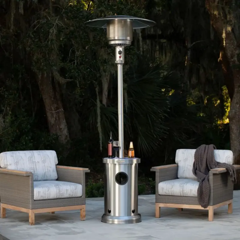 Tall outdoor heater